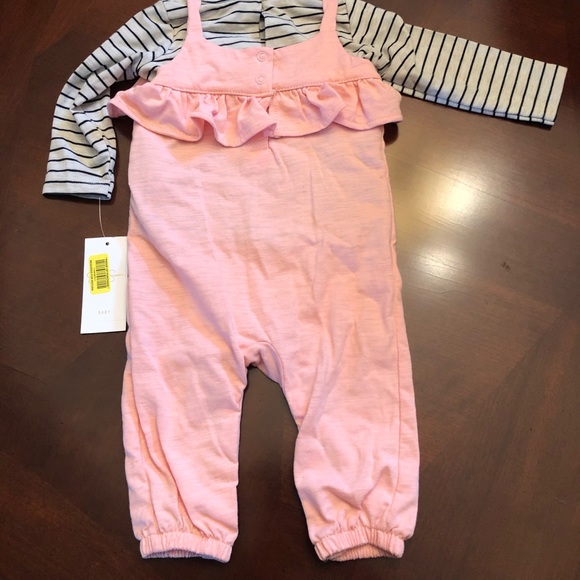 Long sleeve onesie with overall set - Picture 3 of 4